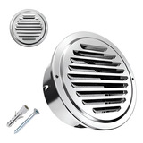 Grade Grelha De Ventilação Redonda Em Inox Com Tela 100mm