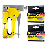 Grampeador Tapeceiro Profissional 4-14mm Com 2200 Grampos