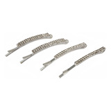 Grampo P Cabelo De Strass Kit 4 Uni Delicada Brilho Franja