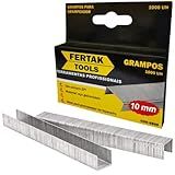 Grampos 10mm Tipo Reto Para Grampeador De Pressão Com 1000 Un   Fertak