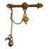 Grande Broche Antigo Provavelmente Religioso Metal Dourado 