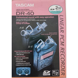 Gravador Áudio Tascam Dr40x Design De Mão Portátil Preto