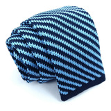 Gravata Croche Azul Trico