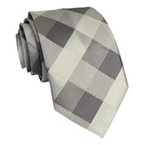 Gravata Xadrez Cinza Masculina