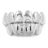 Grillz Banhado Prata   Superior E Inferior   Pronta Entrega