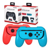 Grip Controller Adaptador Suporte Joy con Nintendo Switch Cor Vermelho E Azul