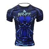 Gruff Combat Bjj Rash Guards Grappling Mma Jiu Jitsu No Gi Ufc Camisa Fight Wear, Mangas Curtas, Polvo Roxo, M