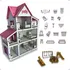 Grupo Paraíso Mdf Polly Casinha De Bonecas Kit Casa Boneca 19 Moveis Com Parquinho Postagem 24h Cor Branco