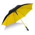 Guarda Chuva Automático Preto Tecido Duplo Grande Portaria Cor Amarelo Desenho Do Tecido Liso