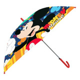 Guarda Chuva Sombrinha Infantil Mickey Automática Tecido Cor Laranja Desenho Do Tecido Mickey Mouse