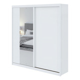 Guarda Roupa Casal Velaris 2 Portas Com Espelho Móveis Lopas Cor Branco