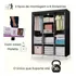 Guarda Roupa Dobrável Organizador Portátil Armário Grande Rishon Cor Preto Com 3 Tipos De Montagem Acompanha Caixa Maleta