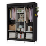 Guarda Roupa Dobravel Retratil Preto Organizador De Roupas