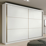 Guarda roupa Móveis Lopas Toronto Plus Cor Branco De Mdf Com 2 Portas Corrediças