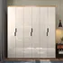 Guarda roupa Roupeiro Casal 6 Portas 2 Gavetas Madeirado E Off White   Espaço Amplo E Estilo Moderno