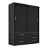 Guarda Roupa Solteiro Capri 2 Portas Correr 6 Gav Cor Onix