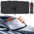 Guarda Sol Quebra Sol Protetor Termico Solar Automotivo Veicular Para Parabrisa Carro Preto Ex Decor