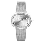Guess Relógio Feminino De Quartzo Com Pulseira De Aço Inoxidável, Prata, 15 (modelo: Gw0354l1)