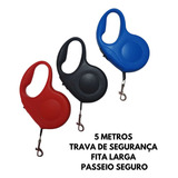 Guia Retrátil Passeio C trava Pet 5 Metros Até 20kg