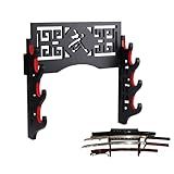 Guiiylgg Suporte De Parede Katana Suporte De Parede Acolchoado De Veludo Katana Rack Samurai Rack De Exibição De Espada Samurai Wakizashi Suporte De Espada Zoro Animação Espada Display 4 Níveis