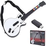 Guitar Game Controller, 2.4g Guitar Simulator For Play Station 3 And Pc, Remote Controller For Guitar Hero And Rock Band 2(white)
