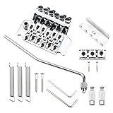 Guitarra Elétrica Cromada Ponte Tremolo Com Barra Dupla Trava Tipo Floyd Rose