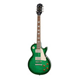 Guitarra Elétrica EpiPhone Les Paul Standard Plustop Pro De Mogno Green Burst Com Diapasão De Pau Ferro