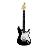 Guitarra Elétrica Giannini G 101 Standard Stratocaster 1h2s Cor Preto branco Material Do Diapasão Madeira Técnica Orientação Da Mão Destro