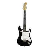 Guitarra Elétrica Queen s D137561 Stratocaster De Hardwood Preta E Branca Com Diapasão De Bordo açucareiro