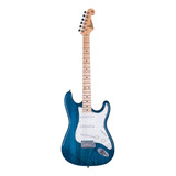Guitarra Elétrica Sx Ash Series Sst/ash De Freixo Trans Blue Brilhante Com Diapasão De Bordo