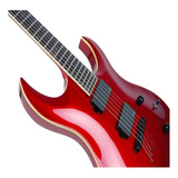Guitarra Elétrica Washburn Hm Series Wm24 De Mogno Metallic Red Brilhante Com Diapasão De Pau-rosa