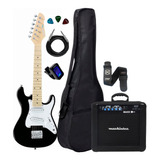 Guitarra Infantil Strinberg Clk10 Bk Capa Cubo + Acessórios