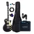 Guitarra Lps 230 Bks Preta Fosca Kit Capa Cubo + Acessórios