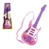 Guitarra Musical Star Com Luz Show Music Art Brink Rosa