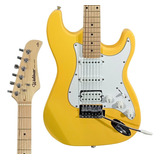 Guitarra Stratocaster Waldman St 211 St211 Amarela Bc Cor Amarelo  bc  Orientação Da Mão Destro