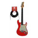 Guitarra Tagima Memphis Mg 30 Fiesta Red Com Cabo 5 Metros