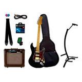 Guitarra Tagima Tg 540 Tg 540 Bk Kit Com Amp Completo
