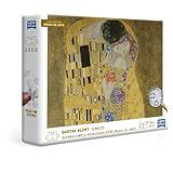 Gustav Klimt  O Beijo   Quebra Cabeça   1000 Peças Metalizado   Toyster Brinquedos