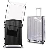 H H J HUAJIAN Bolsa Protetora De Capa De Bagagem Mala De Viagem Impermeável De PVC 50 8 Cm 55 9 Cm 61 Cm 66 Cm 71 1 Cm 76 2 Cm 61 Cm C X 28 Cm L X 61 Cm A Transparente 24 In Simplicidade