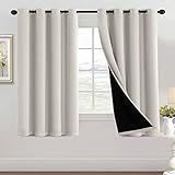 H VERSAILTEX Cortinas Blackout 100 Com Isolamento Térmico Cortinas Blackout Completas Para Sala De Estar Cortinas De Janela Com Eficiência Energética Para Quarto Com Forro Preto 1 Painel 1