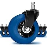 H2C Kit 5 Rodas Para Cadeira De Escritório Pino 11mm Anti Risco
