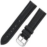 Hadley Roma Pulseira De Relógio De Nylon Masculina Modelo MSM841RA 180 Preto 20mm Fibra De Carbono No Allergy L