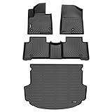 HAFIDI Conjunto De Tapetes E Forro Carga Para Hyundai Santa Fe Sport 2013-2018- Proteção Todas As Condições Climáticas- Revestimentos Antiderrapantes Carro- Acessórios Personalizados - Preto