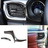 HAGEZA Tampa De Saída De Saída De Ar Lateral Do Console Central Interno ABS De Fibra De Carbono Compatível Com Toyot A Hilux Revo 2015 2021 LHD Car Front Side Air Outlet Vent A C Capa De Moldura