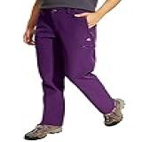 Haimont Calças Femininas Macias Forradas De Lã Resistentes à água à Prova De Vento Esqui Neve Caminhadas Calças Com 6 Bolsos Com Zíper Violeta GG