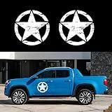HAIORD Adesivo De Carro Estrela Estrela De Cinco Pontas Gráfico Capô Porta Adesivo Para Carro Off Road SUV Caminhonete Carroceria Porta Lateral Porta Mala Universal Impermeável Vinil Adesivo