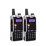 Haiz Kit 2 Rádios Comunicador Dual Band FM 128 Canais HZ UVB2 PLUS
