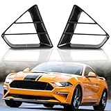 Haka Tough Inserções De Grade Superior Frontal Para Ford Mustang Gt 2018-2023, Acessórios De Inserção De Grade Do Radiador Modificados, Substitui P/n # Jr3b-8200-ab, Preto, Esquerdo E Direito, 2 Peças