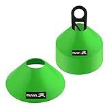Half Cone De Marcação De Plástico Muvin   Kit Com 24   Chapéu Chinês   Treino Funcional   Agilidade   Treinamento   Circuitos   Desempenho   Resistente   Futebol   Basquete   Voleibol   Handebol   Beisebol