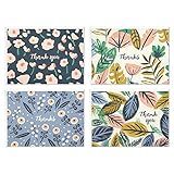 Hallmark Cartões De Agradecimento Sortidos- Florais Pintados -48 Cartões Com Envelopes Para Chás De Bebê- Chás De Noiva- Casamentos- Todas As Ocasiões-